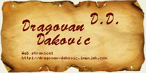 Dragovan Daković vizit kartica